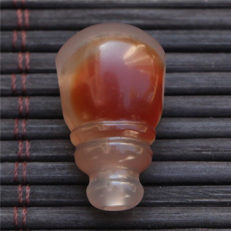 保山南红玛瑙 干掌料无裂原矿冰飘一体三通佛头 菩提diy配饰5.0克