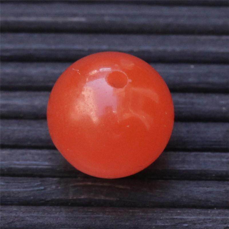 天然保山南红玛瑙 无裂原矿精品单珠 文玩多宝手串配饰配珠 12mm