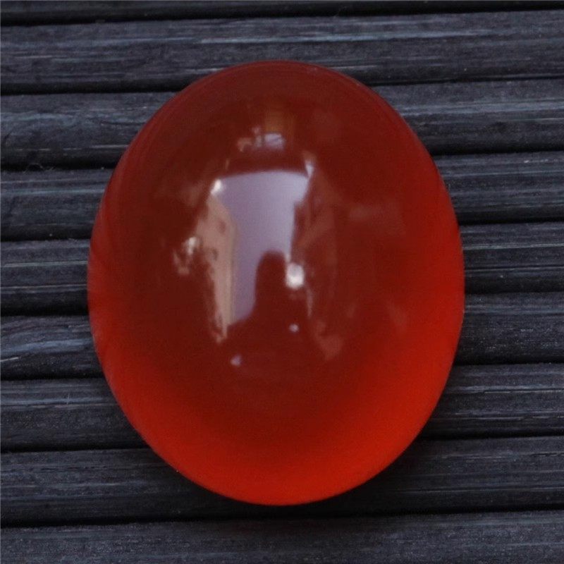 保山南红玛瑙 宝石级无裂天然原矿冰红色吊坠裸石蛋面 戒面 4.1克