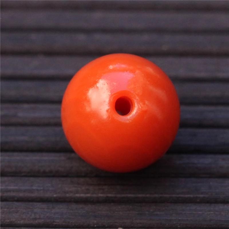 保山老南红玛瑙 无裂原矿柿子红圆珠 文玩菩提多宝配饰配珠10.7mm
