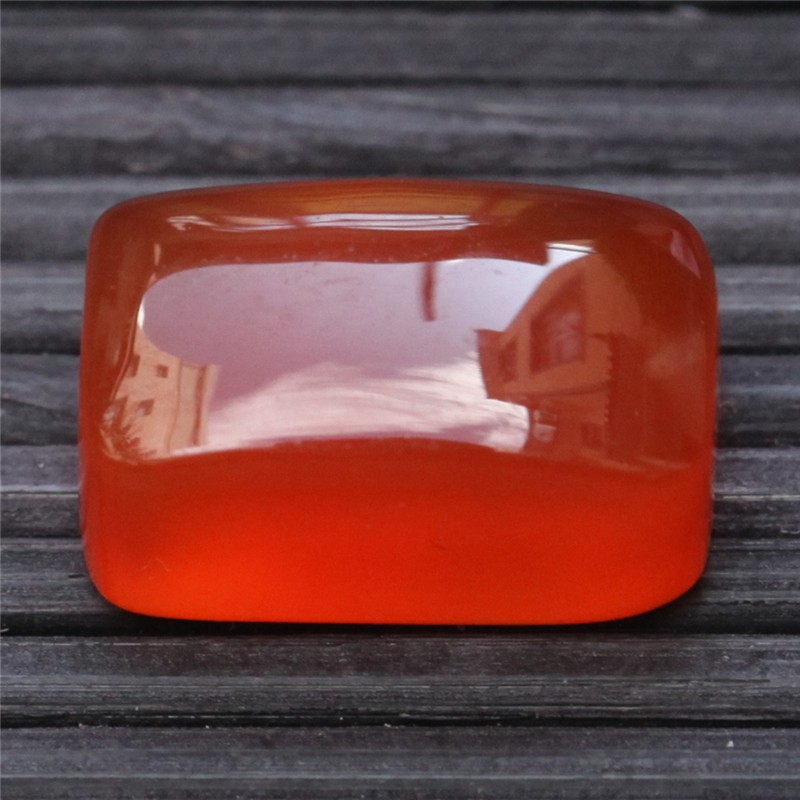 宝石级 保山南红玛瑙 无裂原矿冰红方形马鞍蛋面 男女款戒面2.6克