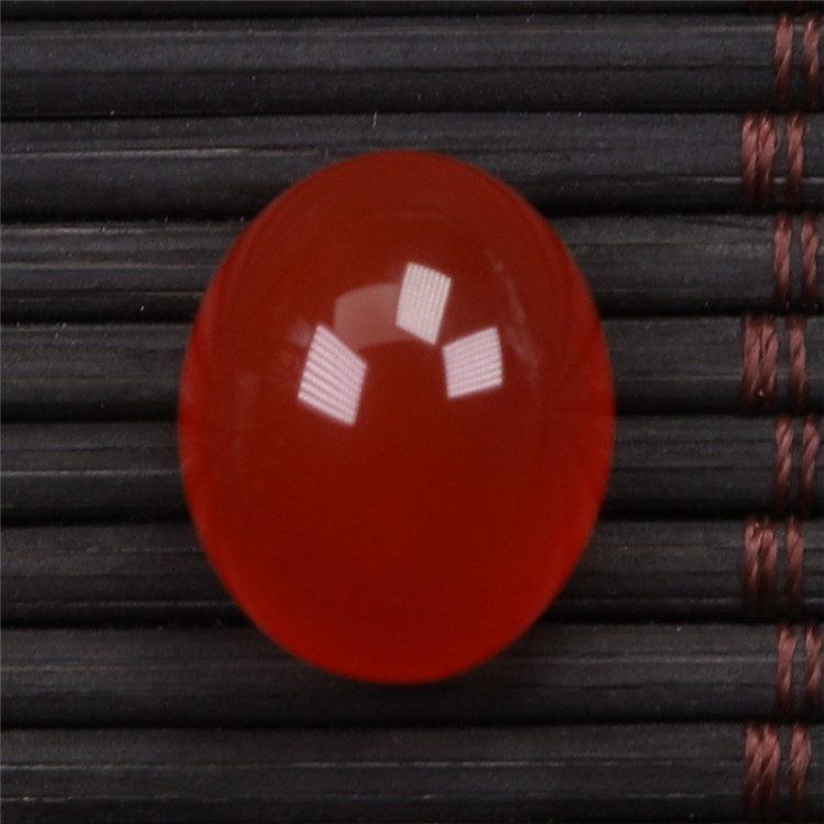 保山南红玛瑙 天然无裂宝石级冰红裸石蛋面 戒指戒面未镶嵌 2.5克