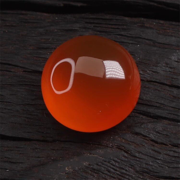 天然保山南红玛瑙 无裂无杂原矿冰红裸石蛋面戒面吊坠小挂件4.2克