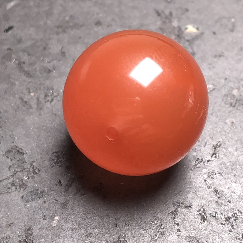 保山南红玛瑙 天然无裂原矿冰红柿子红圆珠大单珠 吊坠挂件17.8mm