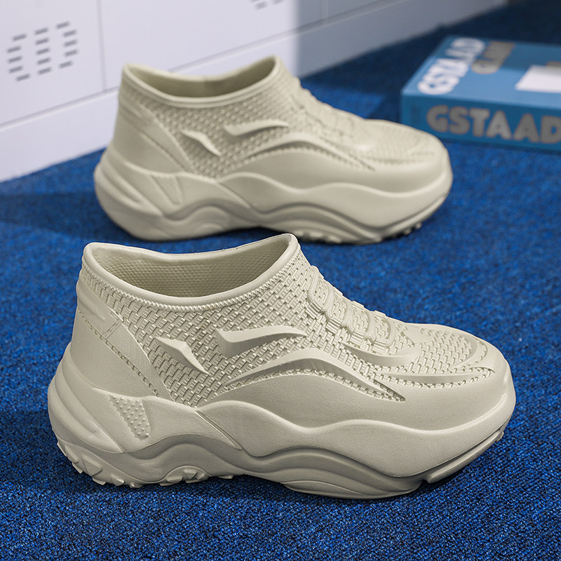 雨鞋男款厨房工作劳保防滑防水户外钓鱼外卖雨靴轻便厚底厨师鞋