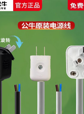 公牛加粗国标铜延长线带插头