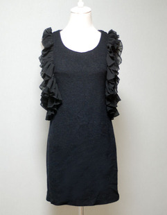 样衣（不退换）特惠 女士背心圆领羊毛裙 黑色