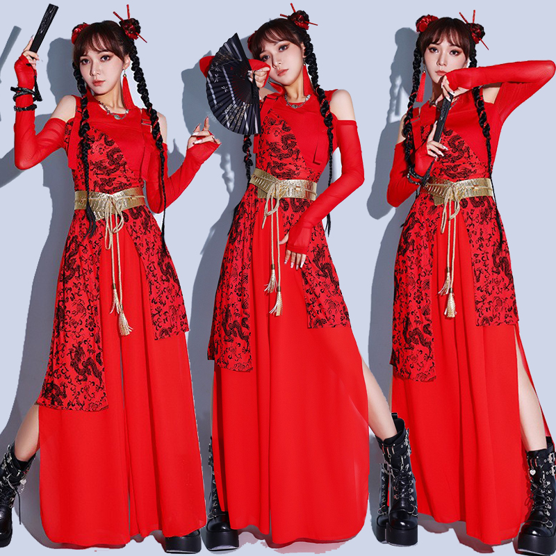 中国风舞蹈服女团打歌服