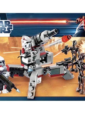 星球大战精英克隆部队和突击机器人9488含人仔男孩拼装益智积木