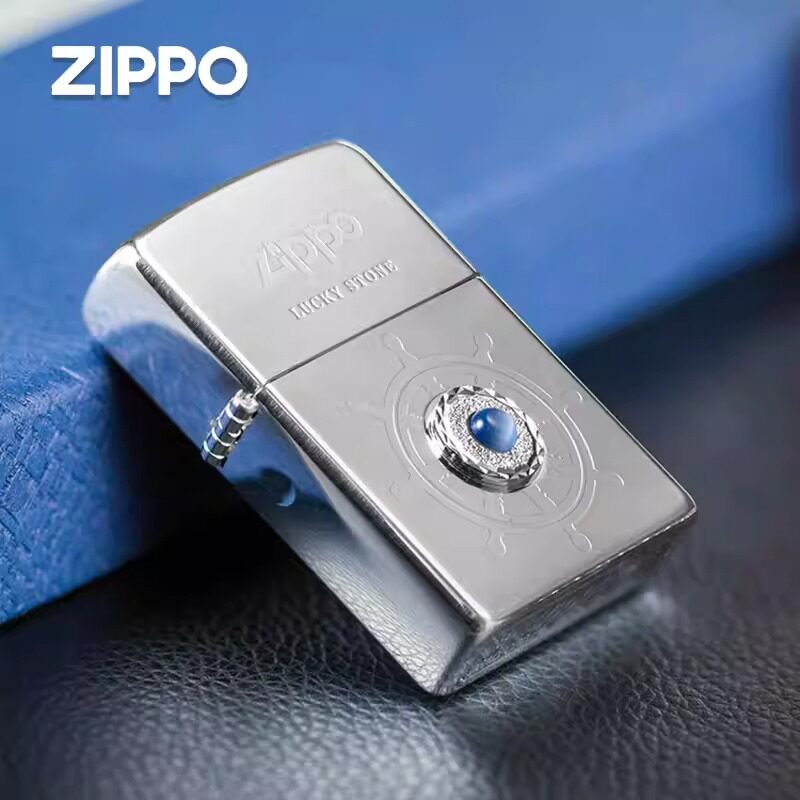 芝宝zippo原装打火机正品贴章幸运石煤油防风高端男士礼物
