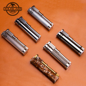 日本进口 DOUGLASS 道格拉斯复古煤油打火机黄铜镀铬钻石切割创意