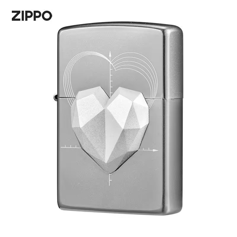 ZIPPO正品笛卡尔爱心煤油打火机