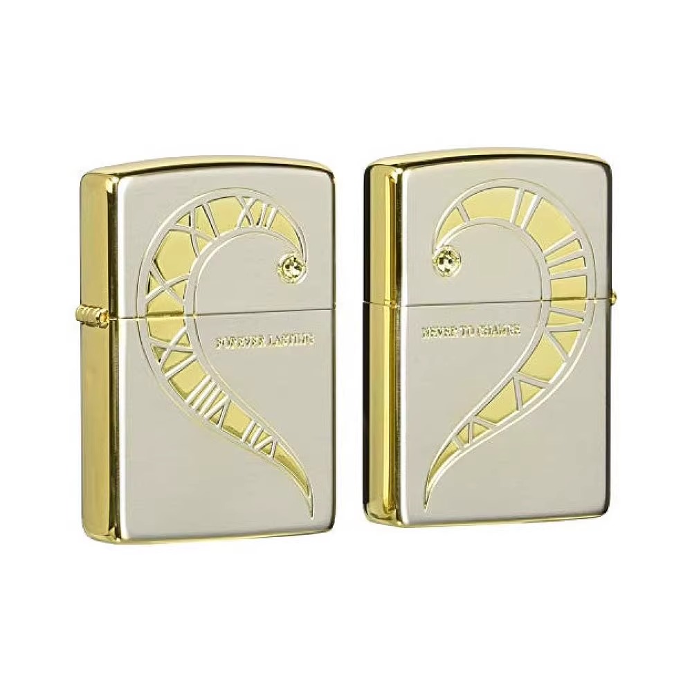 ZIPPO芝宝煤油打火机银色罗马数字心情侣款对机防风送礼收藏