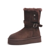 厚底雪地靴女2025冬季 棉靴子5992 棉鞋 新款 加厚保暖高筒女款