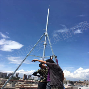 楼顶抱杆 通讯基站移动杆 5G信号接收塔杆 无线基站3米4米5米6米