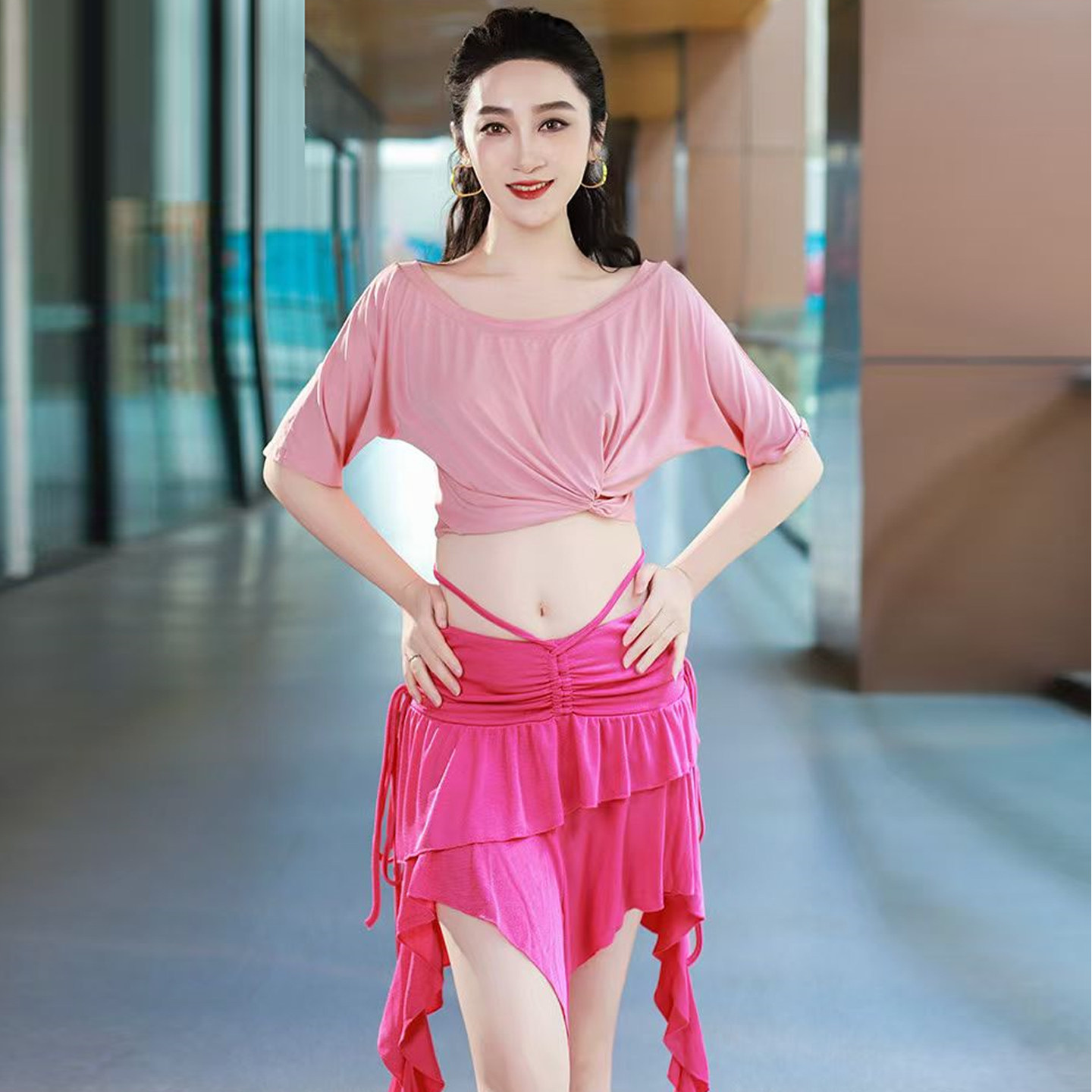 迷迭舞2026新款肚皮舞上衣东肚皮舞套装(演出服)