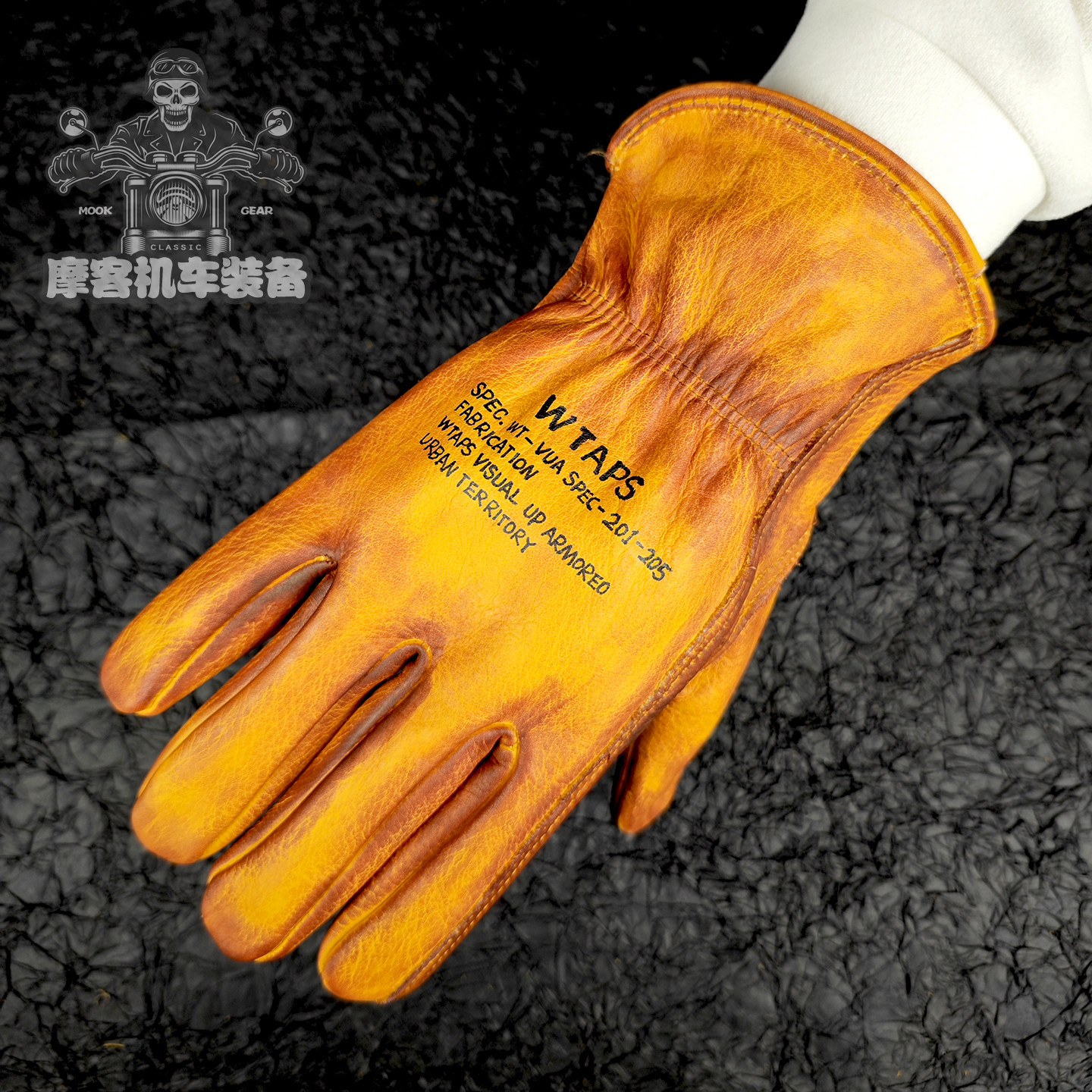 复古做旧机车骑士手套牛皮重油污简约男女骑行摩托车哈雷印第安