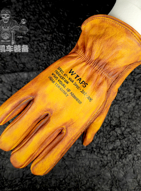 复古做旧机车骑士手套牛皮重油污简约男女骑行摩托车哈雷印第安