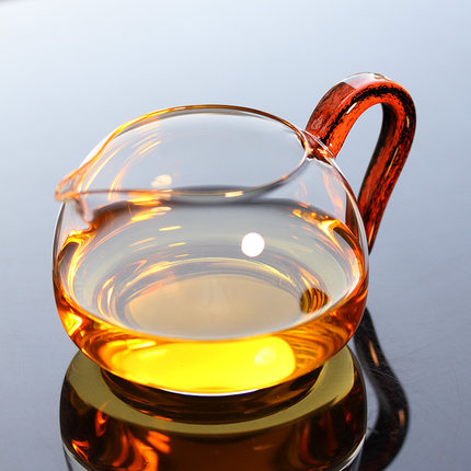 自慢堂公道杯玻璃茶具彩渣大自慢350ml高硼硅分茶器茶海