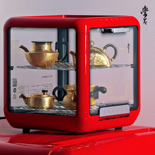 茶与器 学古|悟烯·茶人石墨烯养护柜台式茶具消毒柜全透明