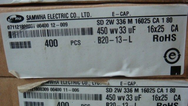 450V33UF电解电容SAMWHA16X25