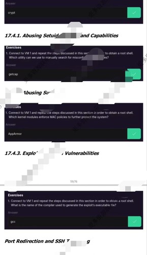oscp lab  2024 课 后  课后 习题，填 空题 不包含随机flag部分