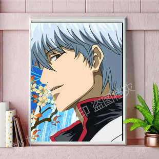 动漫人物坂田银时钻石画高难度女孩子diy儿童手工点钻十字绣男生