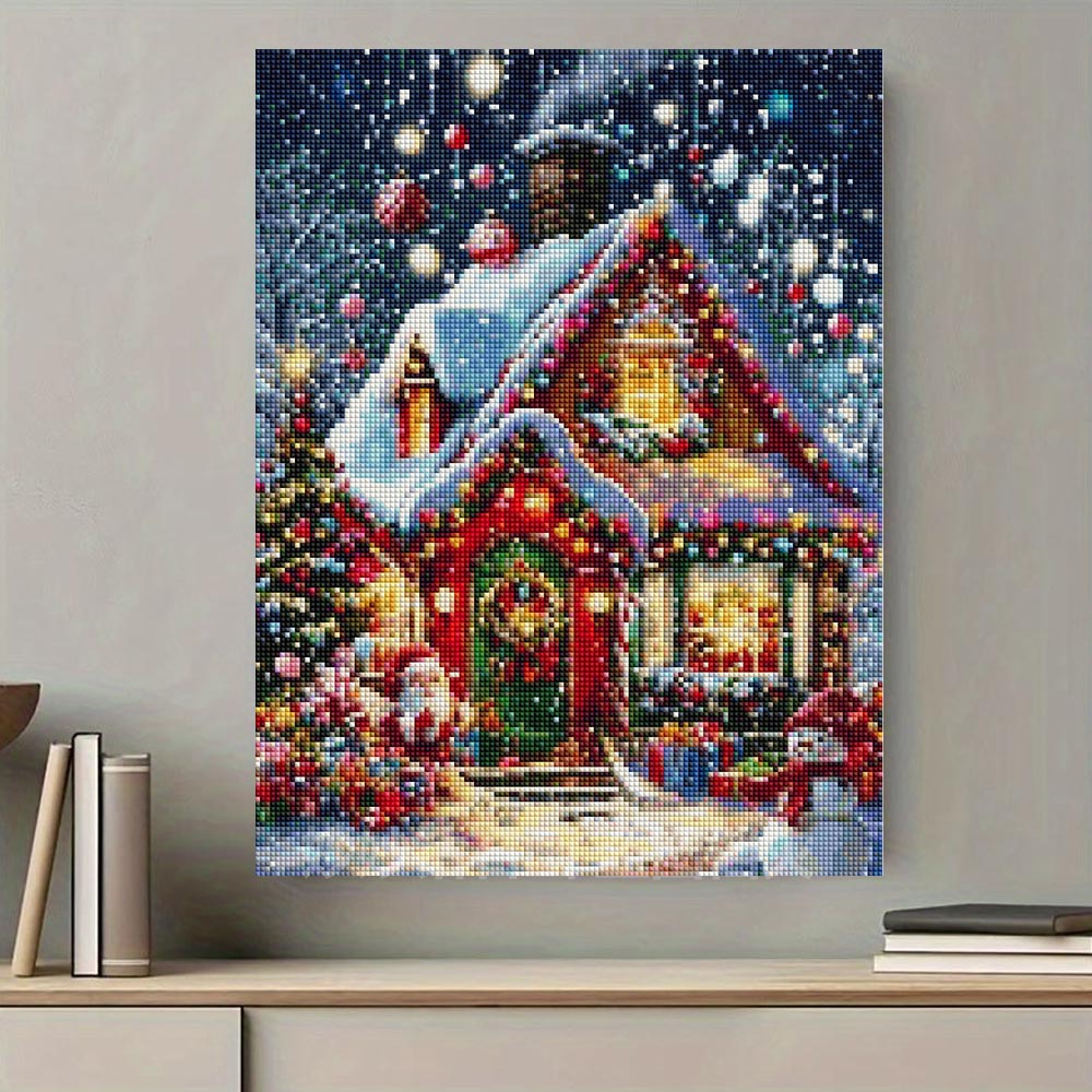 圣诞节钻石贴画儿童成人DIY手工马赛克十字绣christmasdiamondart