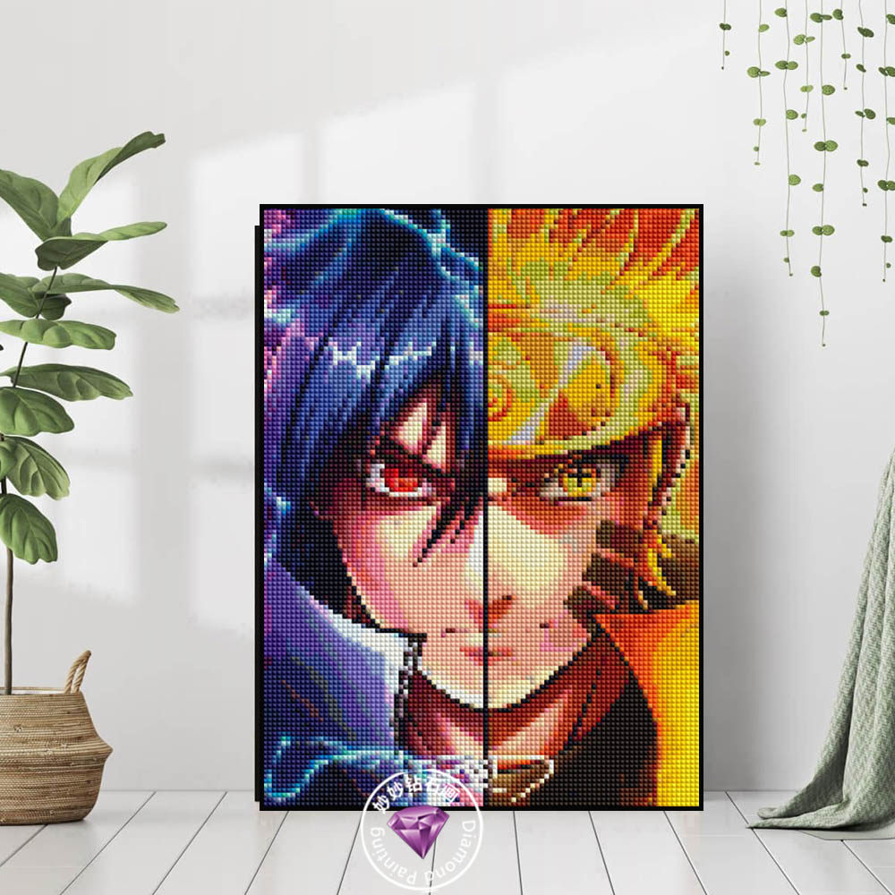 九尾鸣人佐助贴钻石画儿童男孩成人diy手工点钻画砖石绣火影忍者