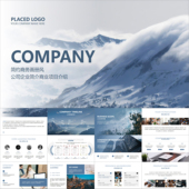 简约大气精美图文商务画册风公司简介企业介绍PPT模板 动态PPT