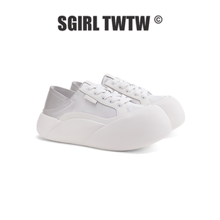 TWTW早春新款 SGRIL 厚底包头丑萌小白鞋 休闲时尚 C268 百搭女鞋