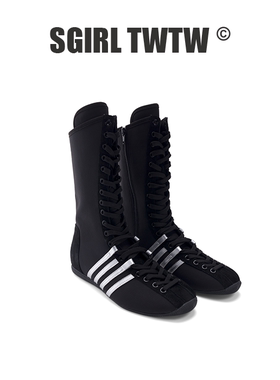 C760-2 SGIRLT WTW 时尚设计感平底拳击鞋女高帮德训鞋百搭休闲