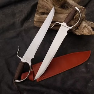 不锈钢八斩刀咏春双刀蝴蝶刀牛耳尖刀武术表演鸳鸯刀短兵器未开刃