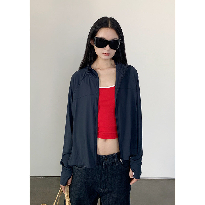 楠涛斗篷式黑胶冰丝防晒外套女图片