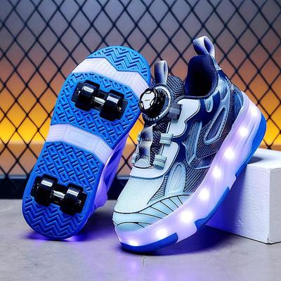 男童四轮隐形发光可拆装暴走鞋