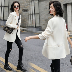 双排扣小个子修身 西装 西服上衣女 气质韩版 新款 外套女装 2021秋季