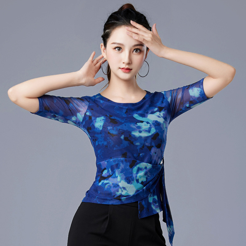 拉丁舞上衣女新款国标舞蹈比赛服