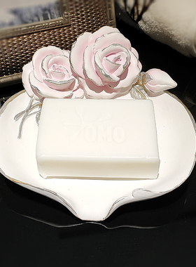 香皂盒洗漱台轻奢高端皂碟创意沥水肥皂架免打孔中式肥皂盒置物架