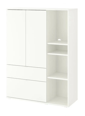 宜家维哈斯储物单元白色105x37x140 厘米衣橱衣物收纳卧室新款