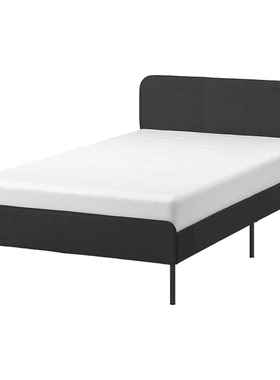 宜家国内宜家斯拉图 软包床架威索尔深灰色150x200厘米床架单人床