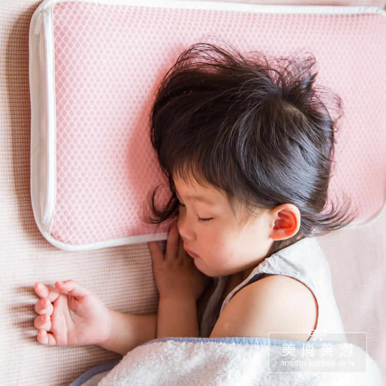 高度可调幼童3D立体透气枕头YODO XIUI可水洗宝宝婴儿出口