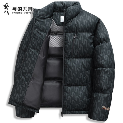 【印花】与狼共舞立领羽绒服