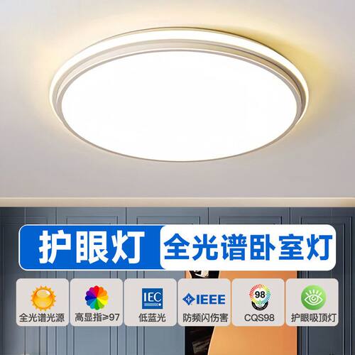 110V卧室灯2024年新款网红led吸顶灯房间灯主卧灯饰现代简约灯卧