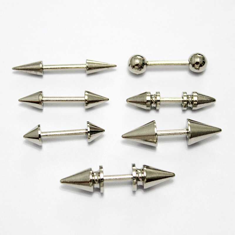 朋克银色DIY双头螺丝柳丁