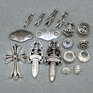 十字dunk AF1帆布鞋鞋带扣合金宝剑diy改鞋remake五金十字架配件