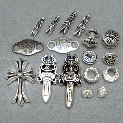 合金镀真银绳扣皮绳项链绳头扣