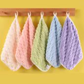 珊瑚绒毛巾家用洗脸毛巾擦手吸水布方巾擦手巾可挂云朵毛巾小毛巾