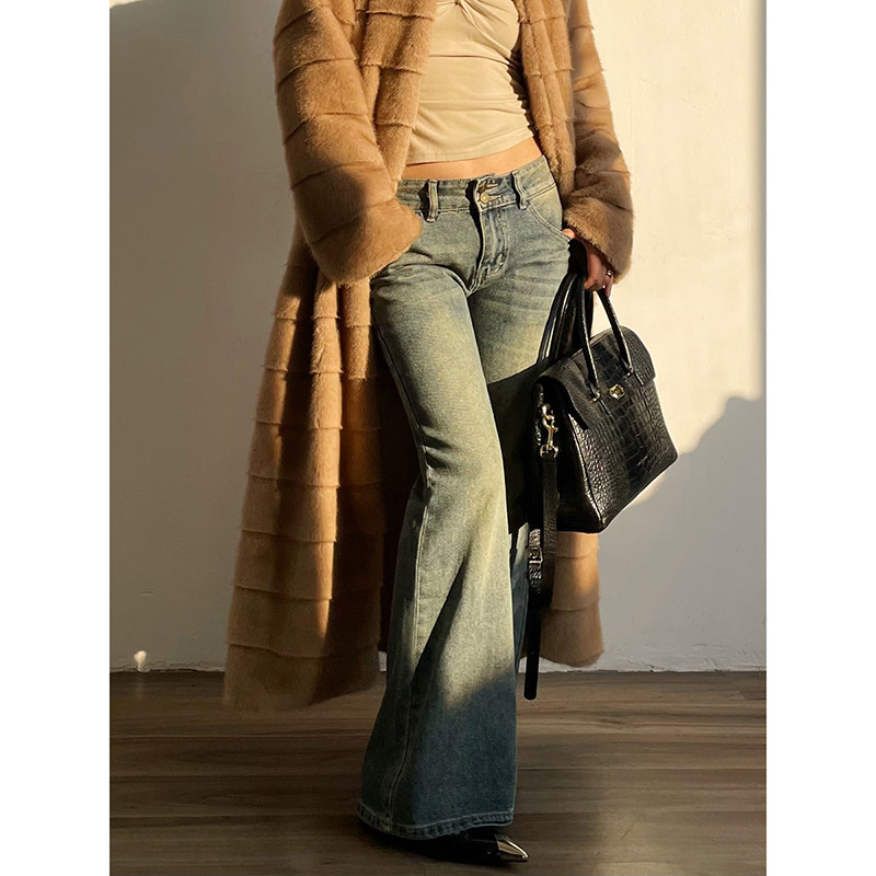 Acupstudio江右上 美式微喇低腰牛仔裤女新款休闲宽松慵懒长裤子,女装/女士精品,牛仔裤,淘宝优惠券,粉丝福利购,淘宝优惠卷