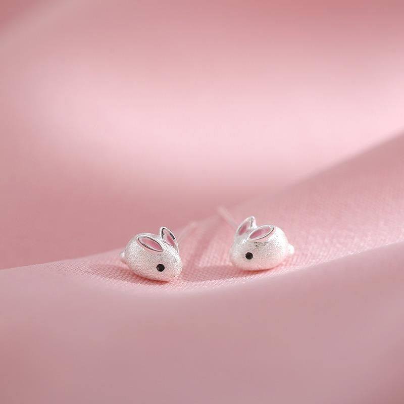 s925银兔子耳钉女简约可爱森系学生耳环小巧精致ins少女心耳饰,饰品/流行首饰/时尚饰品新,耳钉,淘宝优惠券,粉丝福利购,淘宝优惠卷