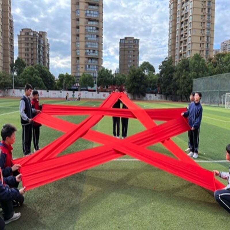 六一彩带舞蹈绸子加厚七色彩绸缎开幕式运动会开场舞表演道具定制